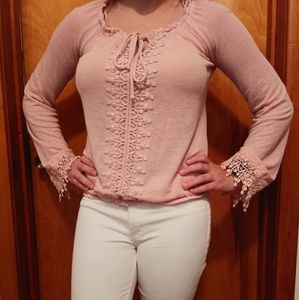 Light pink long sleeved shirt